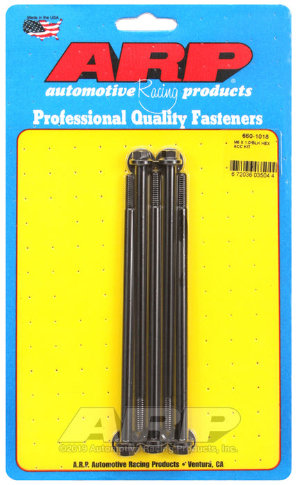 ARP M6 x 1.00 x 135 hex black oxide bolts