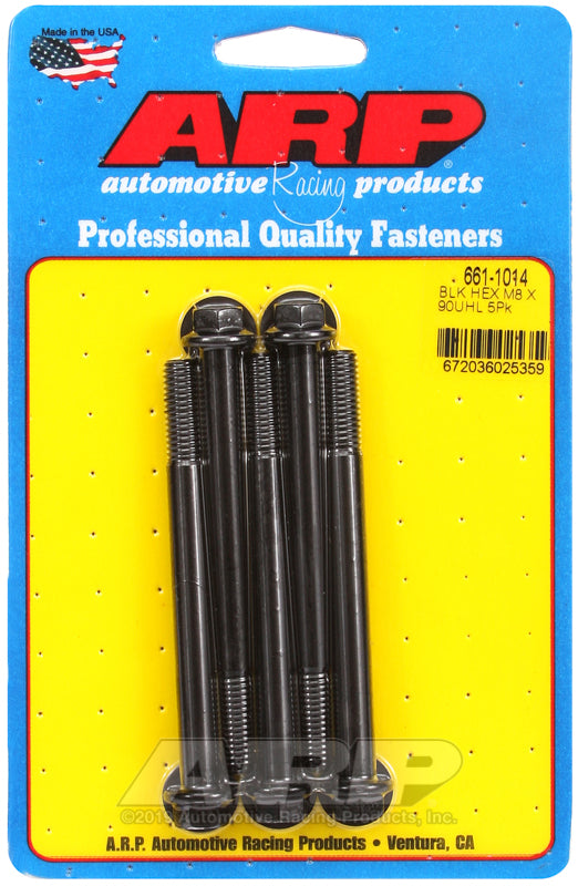 ARP M8 x 1.25 x 90  hex black oxide bolts