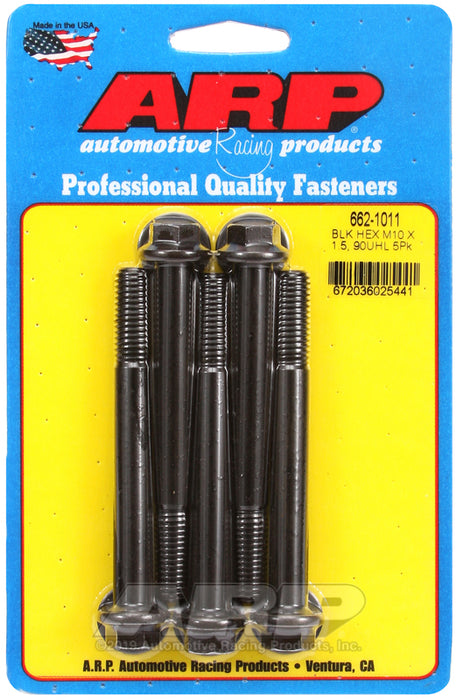 ARP M10 x 1.50 x 90  hex black oxide bolts