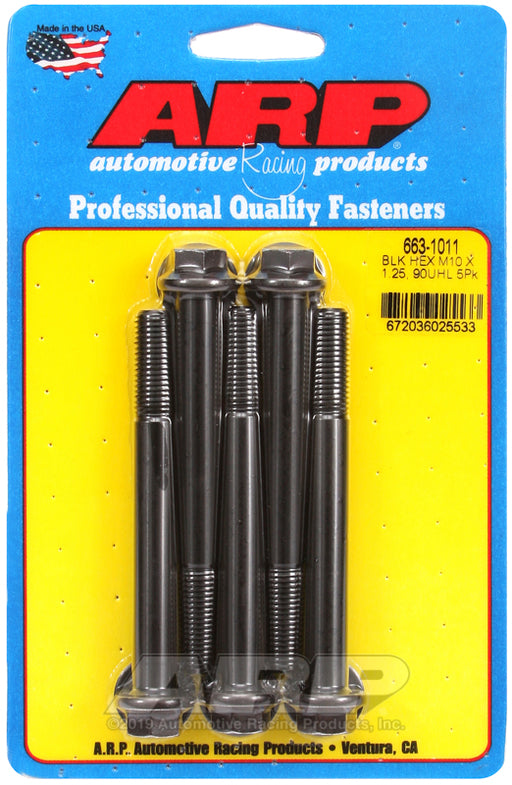ARP M10 x 1.25 x 90  hex black oxide bolts