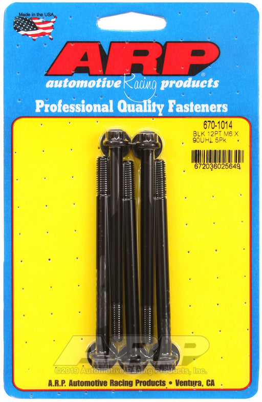 ARP M6 x 1.00 x 90  12pt black oxide bolts