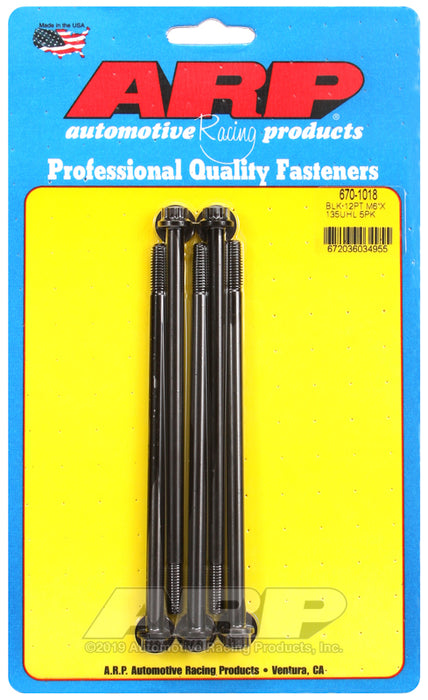 ARP M6 x 1.00 x 135 12pt black oxide bolts