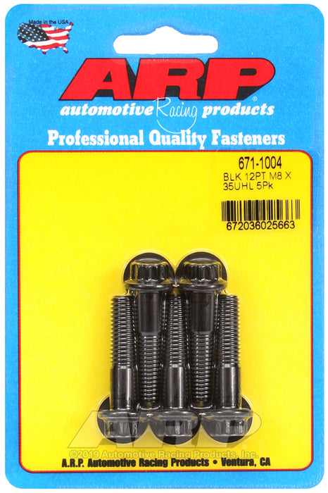 ARP M8 x 1.25 x 35 12pt black oxide bolts