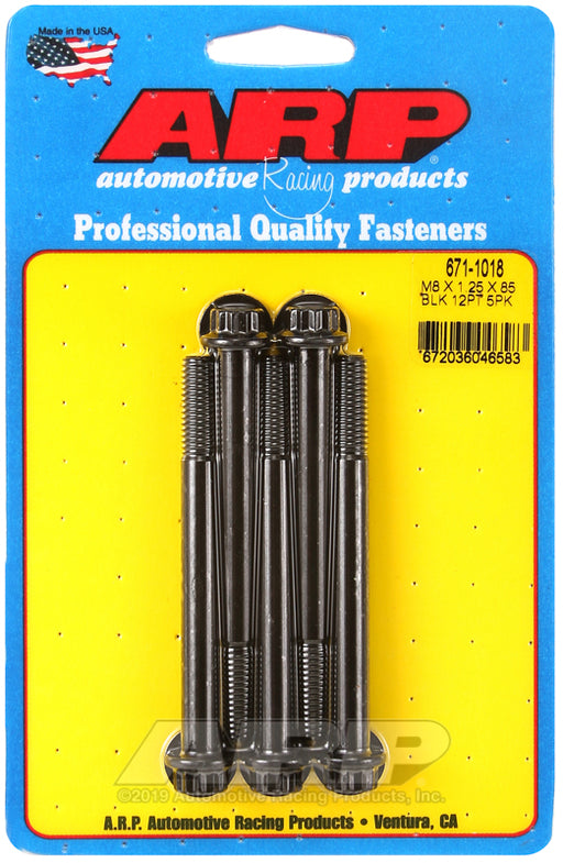 ARP M8 x 1.25 x 85 12pt black oxide bolts