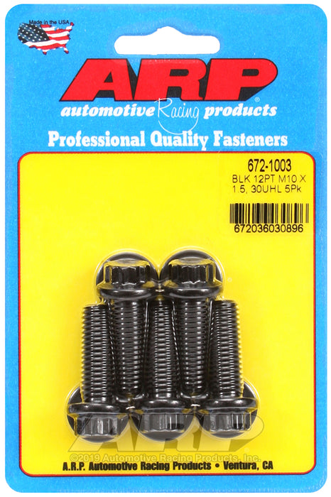 ARP M10 x 1.50 x 30 12pt black oxide bolts