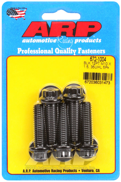 ARP M10 x 1.50 x 35 12pt black oxide bolts