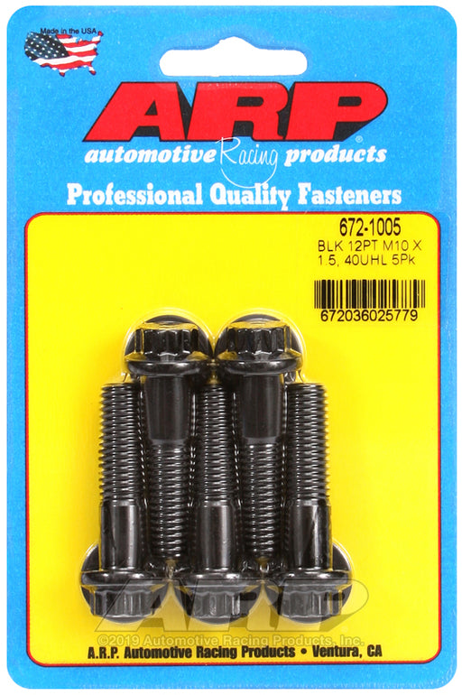 ARP M10 x 1.50 x 40 12pt black oxide bolts