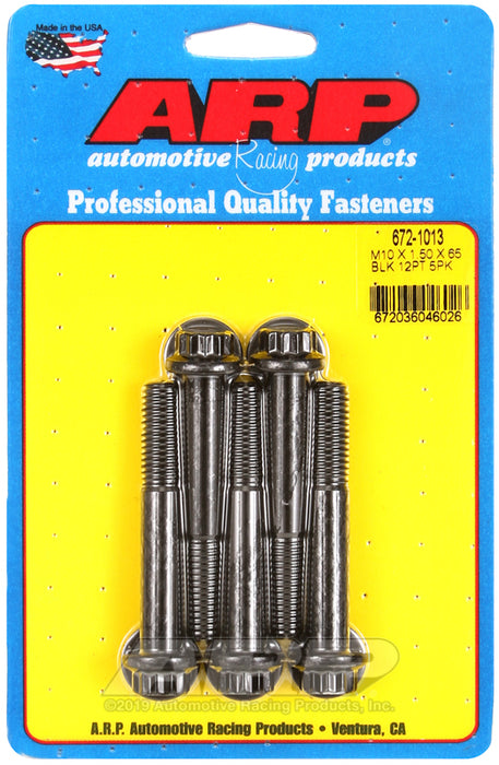 ARP M10 x 1.50 x 65 12pt black oxide bolts