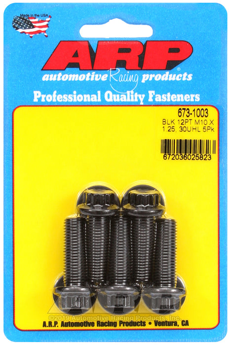 ARP M10 x 1.25 x 30 12pt black oxide bolts