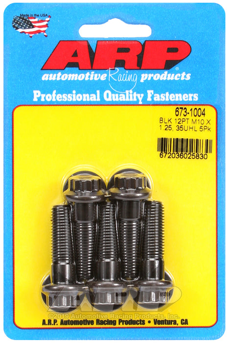 ARP M10 x 1.25 x 35 12pt black oxide bolts