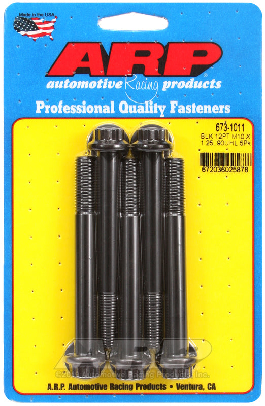 ARP M10 x 1.25 x 90  12pt black oxide bolts