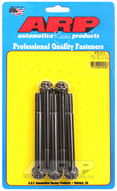 ARP M10 x 1.25 x 100 12pt black oxide bolts