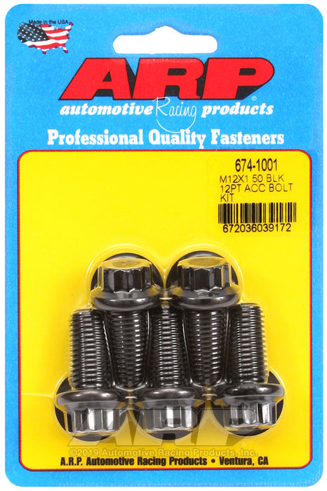 ARP M12 x 1.50 x 25 12pt black oxide bolts