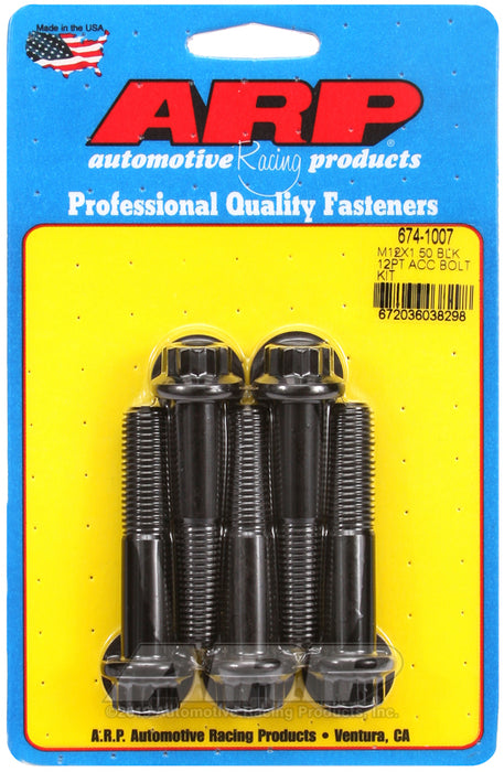 ARP M12 x 1.50 x 60 12pt black oxide bolts