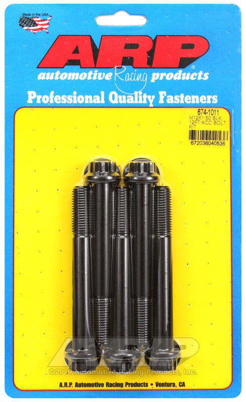 ARP M12 x 1.50 x 100 12pt black oxide bolts