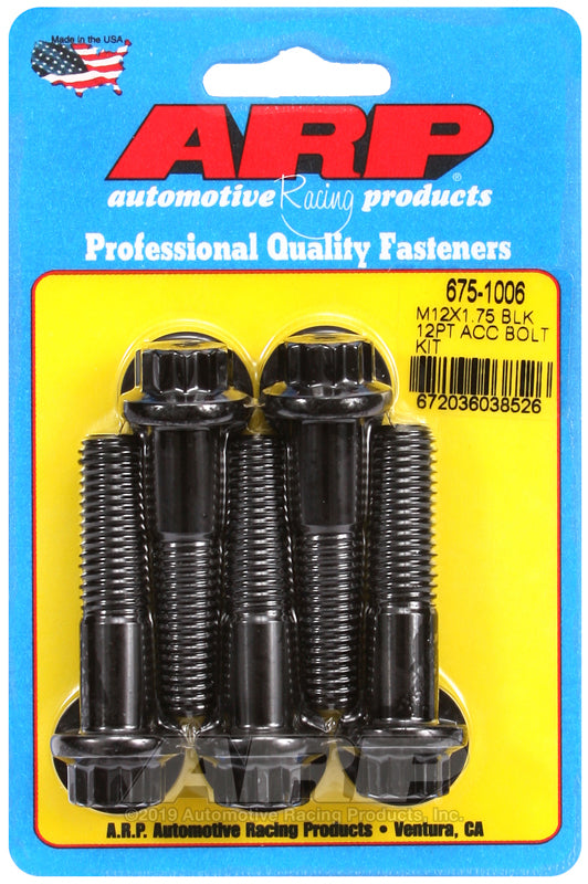 ARP M12 x 1.75 x 50 12pt black oxide bolts