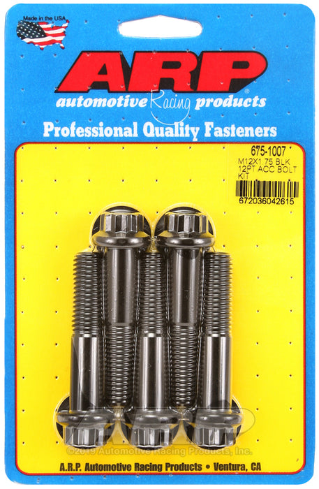 ARP M12 x 1.75 x 60 12pt black oxide bolts