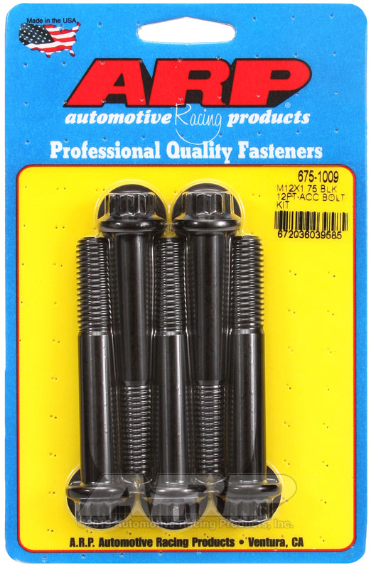 ARP M12 x 1.75 x 80 12pt black oxide bolts