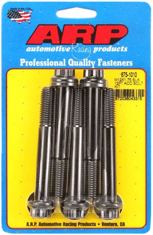 ARP M12 x 1.75 x 90 12pt black oxide bolts