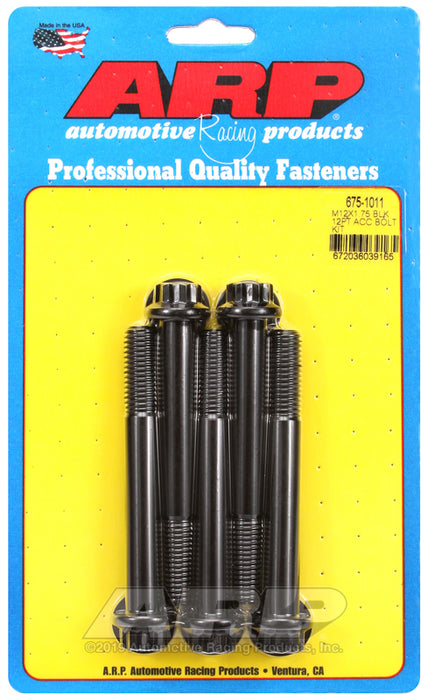 ARP M12 x 1.75 x 100 12pt black oxide bolts