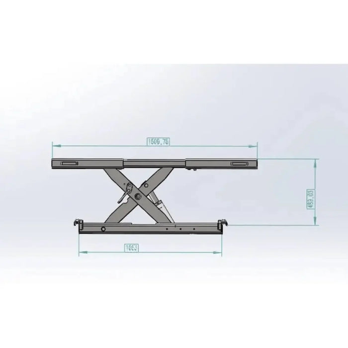 Katool KT-RJ50 Rolling Jack 5000 lbs Lifting Capacity - Fits KT-4H110 lift and the KT-4H850 - Mechanic Super Store