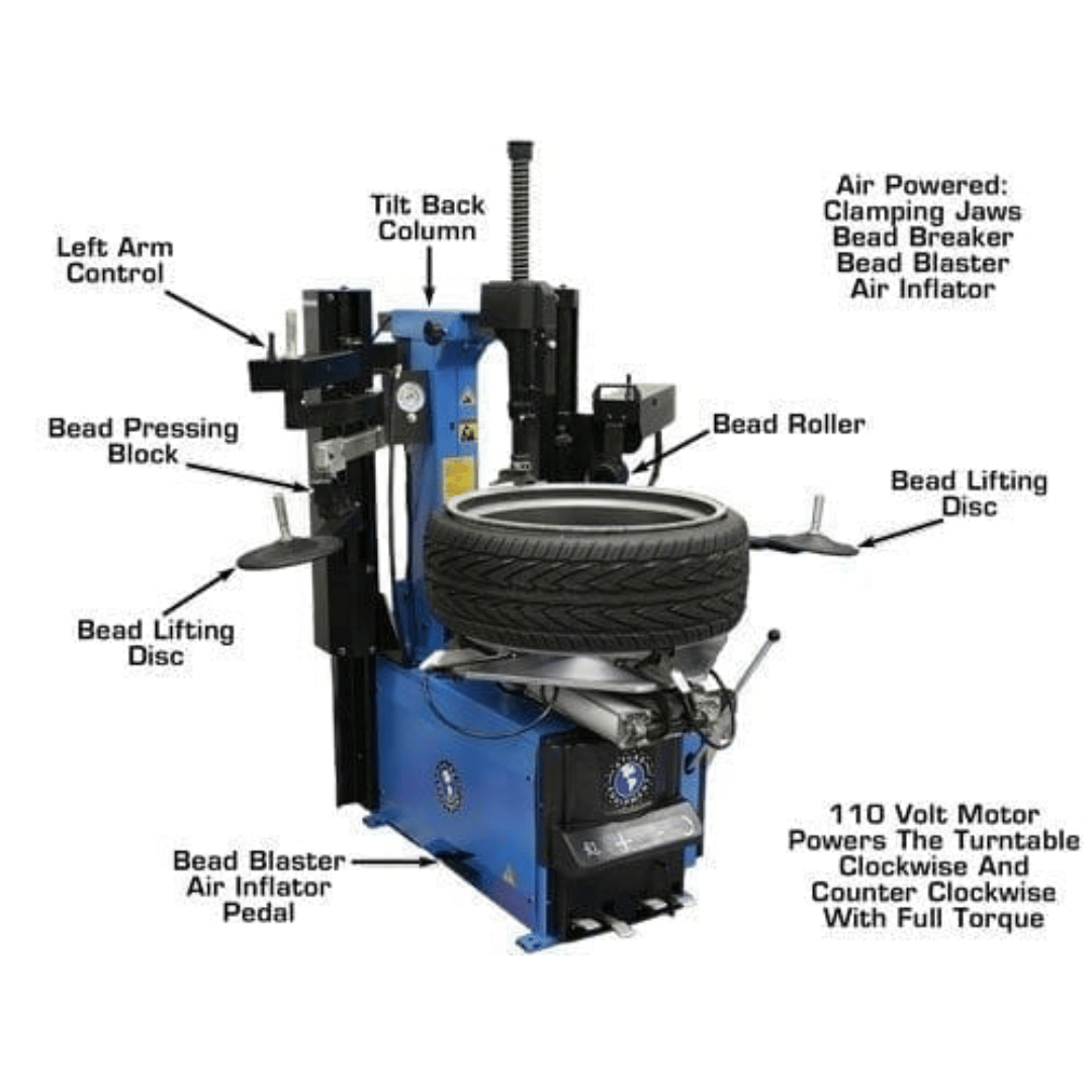 Atlas TC755 Tire Changer with Dual Arms