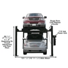 Atlas Garage PRO9000 4 Post Lift + RJ6 Rolling Jacks Combo