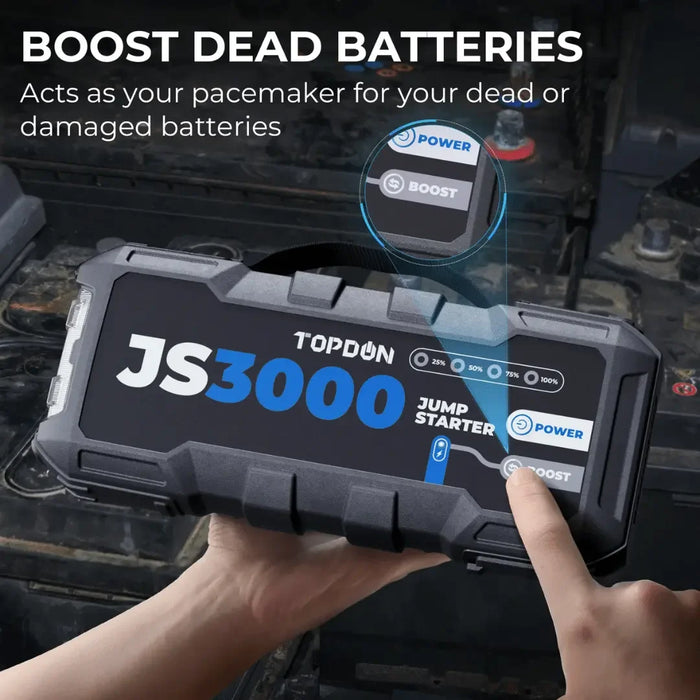 Topdon USA JumpSurge3000 12V Jump Starter & Power Bank - Mechanic Super Store