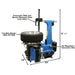Atlas TC755 Tilt-Back Rim-Clamp Tire Changer with Beadblaster - Mechanic Super Store