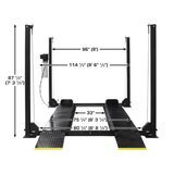 Atlas ALI Certified APEX 8 4-Post Lift + RJ35 Sliding Jacks Combo