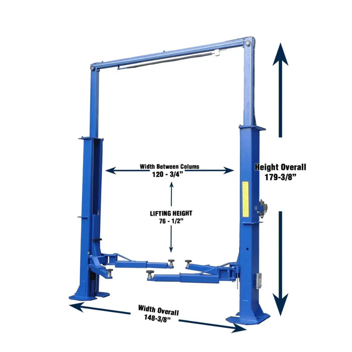 Tuxedo TP15KCX 15,000 lb Heavy Duty 2 Post Lift - Mechanic Super Store