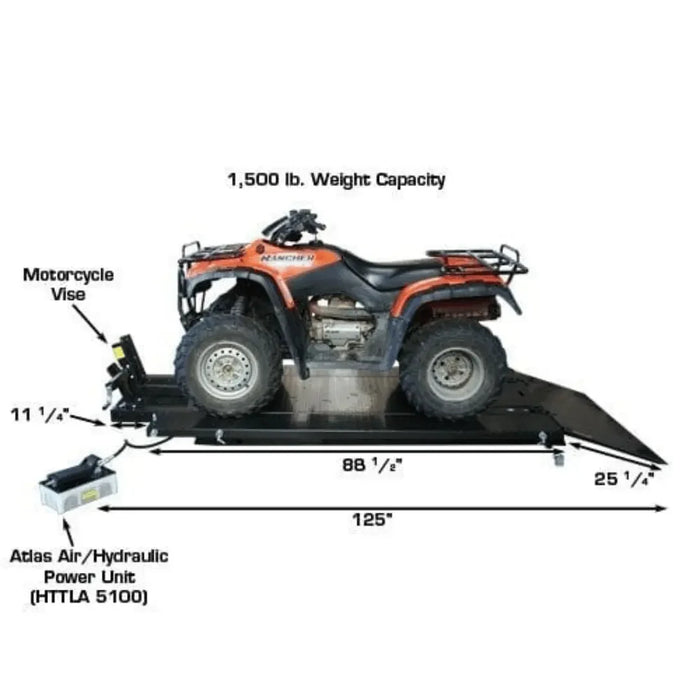 Atlas HI-RISE 1500 Motorcycle/ATV Lift 1,500 lb Capacity - Mechanic Super Store