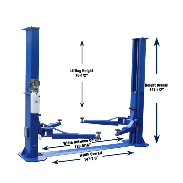Tuxedo TP12KFX 12,000 lb 2 Post Floor Plate Lift - Mechanic Super Store