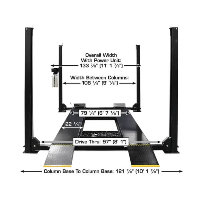 Atlas ALI Certified APEX9 4-Post Lift + RJ6 Rolling Bridge Jack Combo - Mechanic Super Store