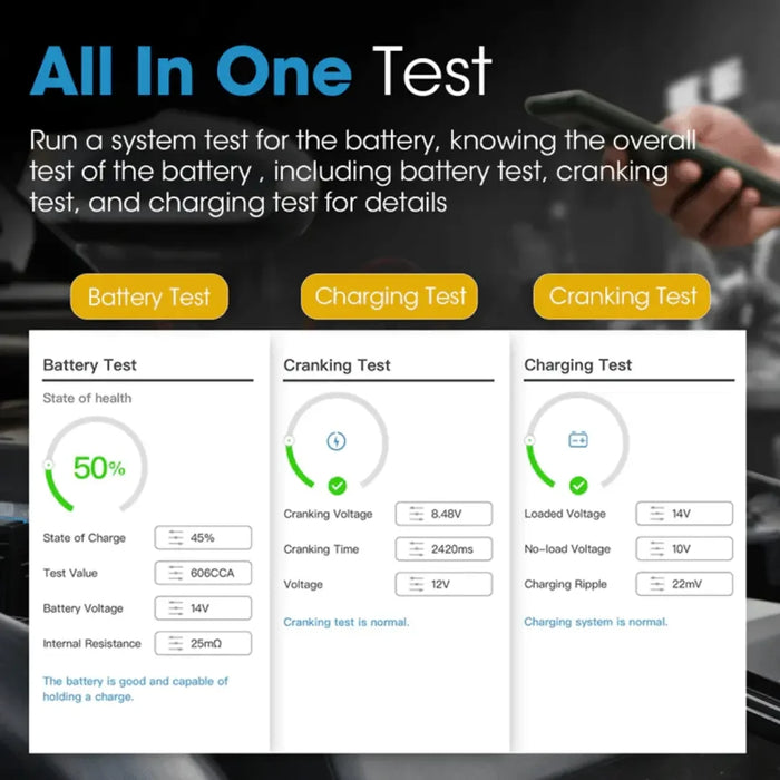 Topdon USA BTMobile Lite 12V Wireless Battery & System Tester - Mechanic Super Store