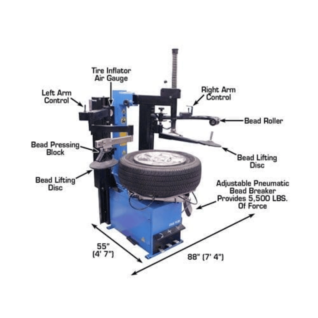 Atlas TC289DAA Tire Changer + WB11 Wheel Balancer Combo Package