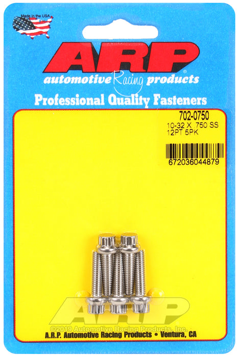 ARP 10-32 x .750 12pt SS bolts
