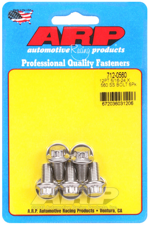 ARP 5/16-24 x .560 12pt SS bolts