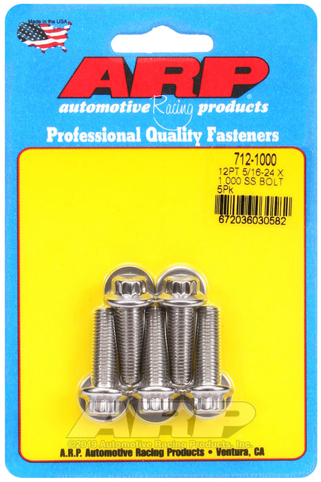 ARP 5/16-24 x 1.000 12pt SS bolts