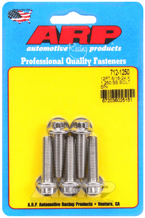 ARP 5/16-24 x 1.250 12pt SS bolts