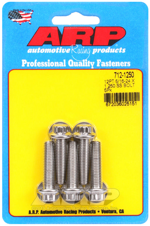 ARP 5/16-24 x 1.250 12pt SS bolts