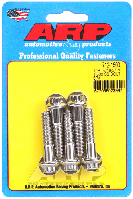 ARP 5/16-24 x 1.500 12pt SS bolts