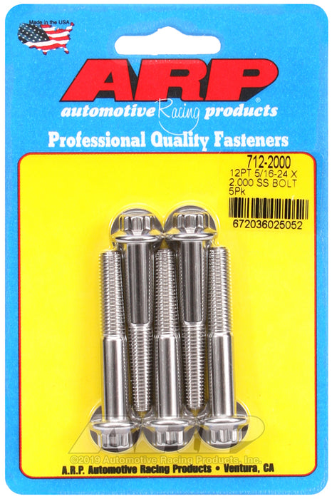ARP 5/16-24 x 2.000 12pt SS bolts