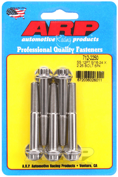 ARP 5/16-24 x 2.250 12pt SS bolts