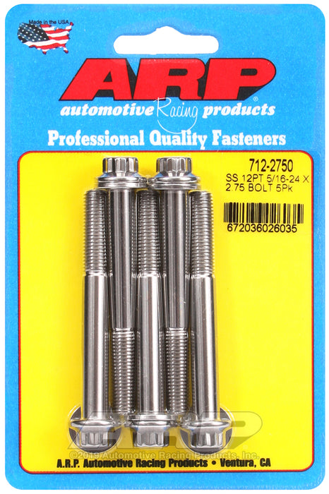 ARP 5/16-24 x 2.750 12pt SS bolts
