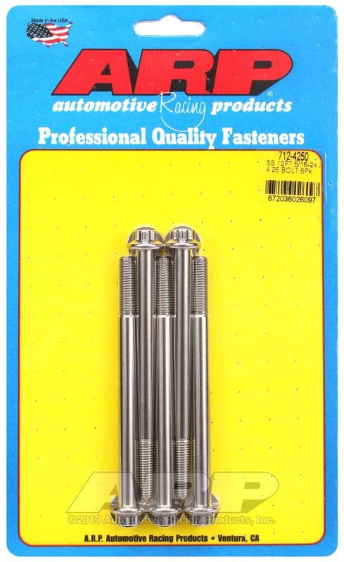 ARP 5/16-24 x 4.250 12pt SS bolts