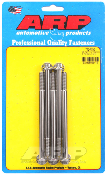 ARP 5/16-24 x 4.750 12pt SS bolts