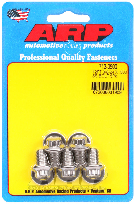 ARP 3/8-24 x .500 12pt SS bolts