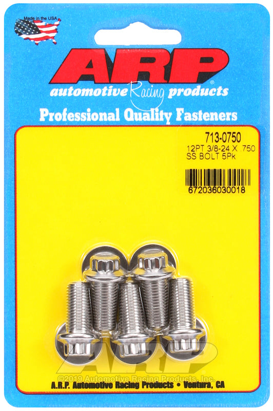 ARP 3/8-24 x .750 12pt SS bolts