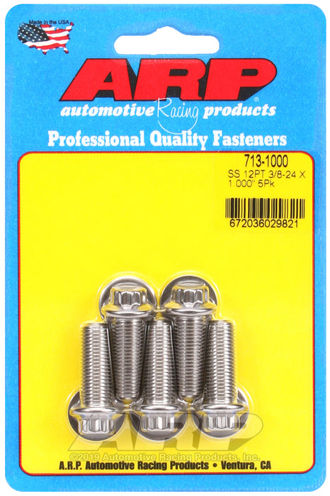 ARP 3/8-24 x 1.000 12pt SS bolts